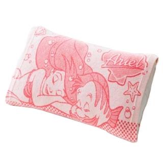 【小禮堂】迪士尼 小美人魚 兒童毛巾布抗菌枕頭套 32x52cm 《粉閉眼款》(平輸品)