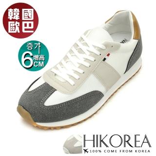 【HIKOREA】正韓製。輕旅行厚底6CM增高綁帶男鞋(73-0478-二色/現+預)