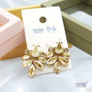 【TANAH】復古時尚水滴圓形鑽耳針款(E024)