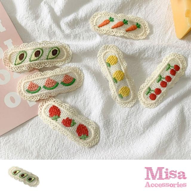 【MISA】刺繡髮夾/韓國設計手工刺繡可愛圖樣造型BB夾 髮夾(12款任選)