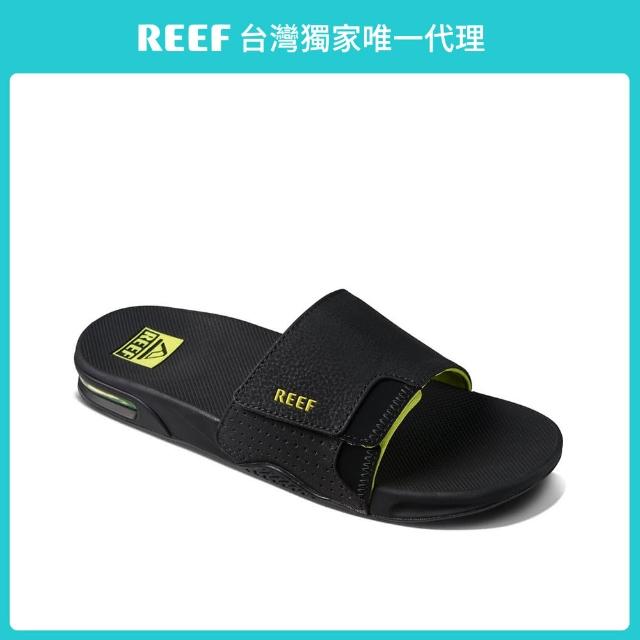 【REEF】REEF 經典FANNING系列 一片式魔鬼氈男款涼拖鞋 CI8064(男款涼拖鞋)