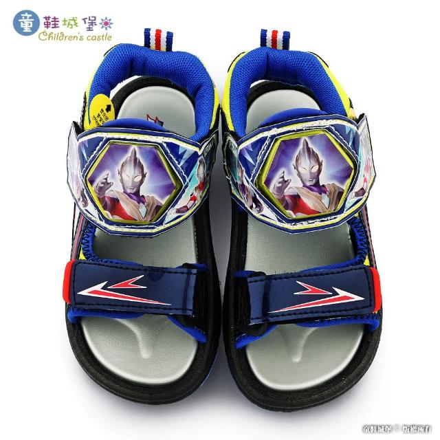 【童鞋城堡】超人力霸王特利卡 電燈涼鞋(UM4625-藍)