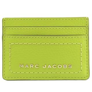 【MARC JACOBS 馬克賈伯】簡約金屬LOGO皮革信用卡名片夾隨身夾(草綠)