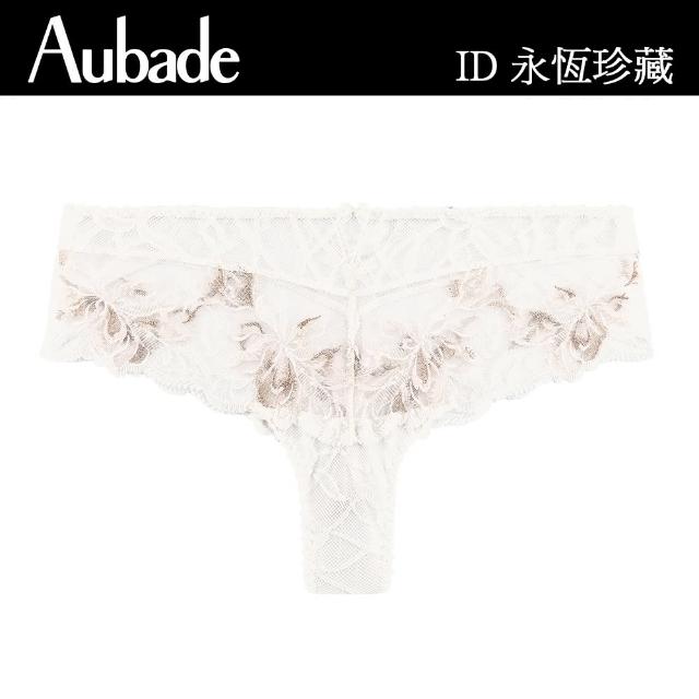 【Aubade】水墨琉璃光刺繡平口褲-QF(牙白)
