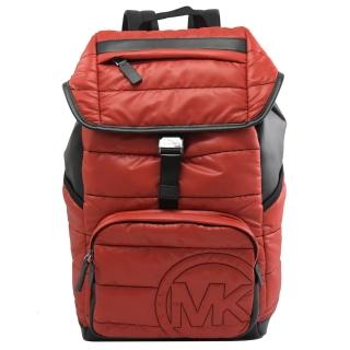 【Michael Kors】圓形MKLOGO空氣尼龍手提商務包旅用包後背包(紅)