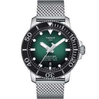 【TISSOT 天梭 官方授權】Seastar 海星300米潛水機械錶(T1204071109100)