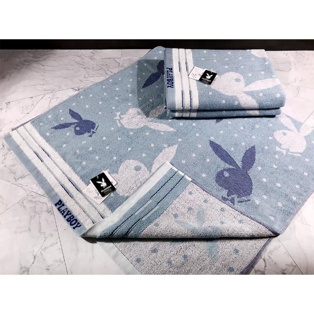 【PLAYBOY】雪國星空浴巾 藍色3入組