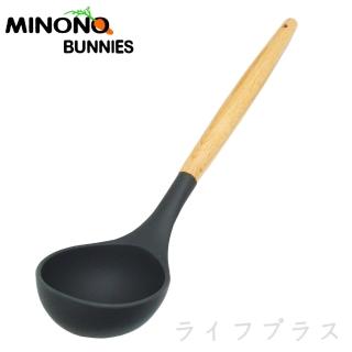【MINONO 米諾諾】米諾諾不沾鍋櫸木矽膠湯勺-北歐灰-2 入組(湯勺)
