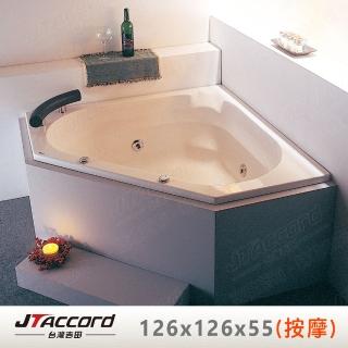 【JTAccord 台灣吉田】T-504 嵌入式壓克力按摩浴缸(角落按摩浴缸)