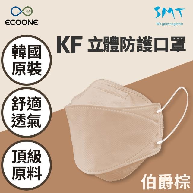 【ECOONE】韓國製造KF成人款立體防護口罩 兩盒共50片(三色可選 25入/盒)