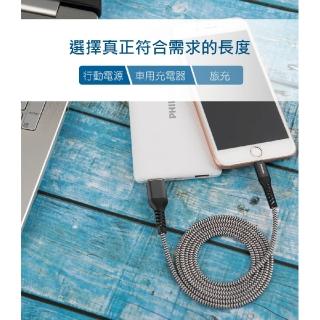 【Philips 飛利浦】USB to Lightning 125cm 防彈絲MFI手機充電線(DLC4571V)