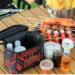 【May shop】COOLCAMP戶外野營調料瓶套裝野炊燒烤調味罐旅行便攜調料盒組合9P
