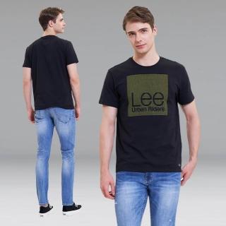 【Lee 官方旗艦】男裝 短袖T恤 / 方框代碼 氣質黑 標準版型 / Urban Riders 系列(LL220177K11)