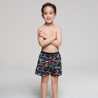 【Mr. DADADO】海洋動員 110-130男童內褲 品牌推薦-舒適寬鬆-GCQ225BL(黑)