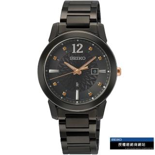 【SEIKO 精工】LUKIA 黑天鵝太陽能女錶 指針錶 手錶 禮物 畢業(V137-0DK0SD/SUT433J1)