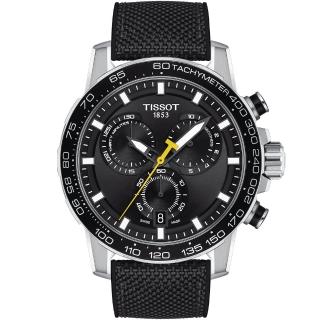 【TISSOT 天梭】官方授權 Supersport 三眼計時手錶-45.5mm 送行動電源 畢業禮物(T1256171705102)