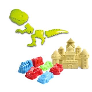 【TUMBLING SAND 翻滾動力沙】考古恐龍模型+交通工具組
