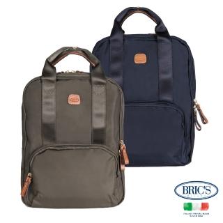 【BRIC S】義大利時尚 X-Travel 單口袋手提後背包 防潑水 雙隔層 可手提(公事包/電腦包)