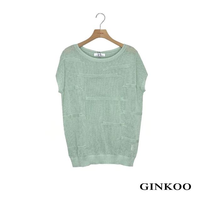 【GINKOO 俊克】法式袖針織上衣
