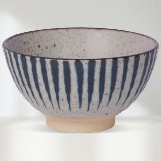 【DANICA】Heirloom石陶餐碗 釉藍紋12cm(飯碗 湯碗)