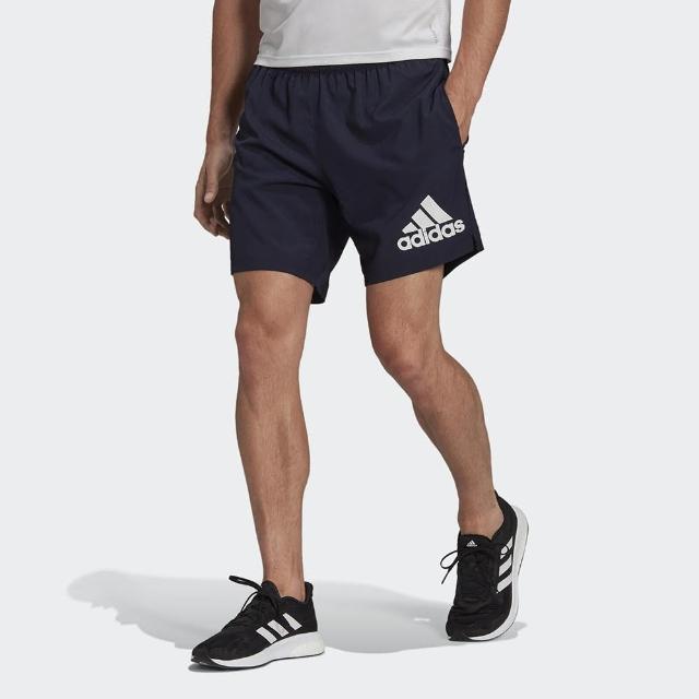 【adidas 愛迪達】Run It Short M    男 短褲 亞洲版 運動 慢跑 吸濕 排汗 輕量 深藍(HB7474)