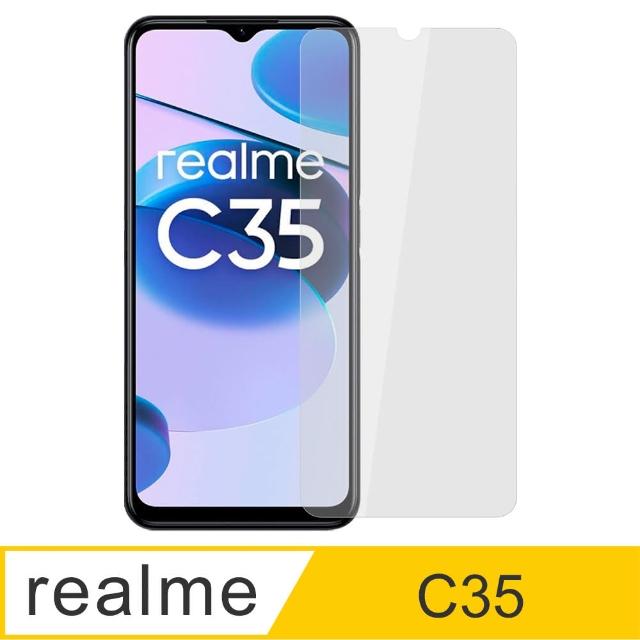 【Ayss】realme C35/6.6吋 超好貼鋼化玻璃保護貼(滿膠平面透明內縮/9H/疏水疏油)
