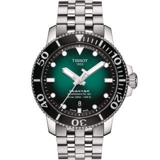 【TISSOT 天梭 官方授權】Seastar 海星300米潛水機械錶 手錶 畢業禮物 慶端午 包粽(T1204071109101)