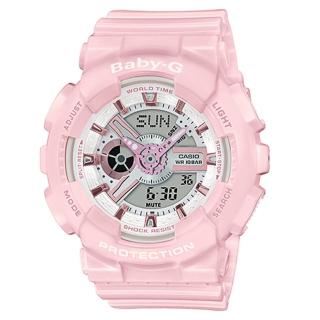 【CASIO 卡西歐】Baby-G 粉紅金手錶 畢業禮物(BA-110RG-4A)