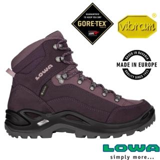 【LOWA】女 歐洲製造 RENEGADE GTX 中筒防水透氣多功能健行鞋/登山鞋(LW320945-5534 紫紅/藕粉)