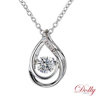 【DOLLY】14K金 輕珠寶0.30克拉完美車工鑽石項鍊(084)