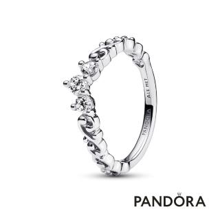 【Pandora 官方直營】高雅旋紋皇冠戒指-925銀