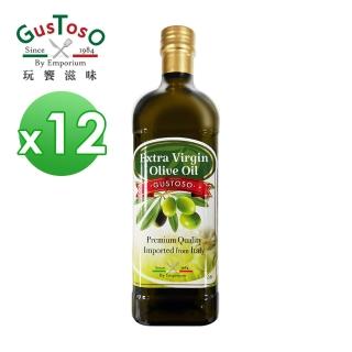 【GTO 玩饗滋味】義大利 特級初榨橄欖油 1000ml x12入 箱購(獨家過濾技術 橄欖多酚)