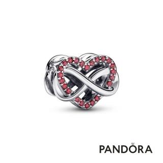 【Pandora 官方直營】永恆親情紅色心形串飾
