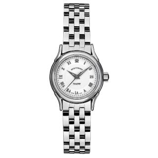 【REVUE THOMMEN 梭曼】華爾街系列 女士自動機械腕錶 銀面x鍊帶/25mm(20501.2132)