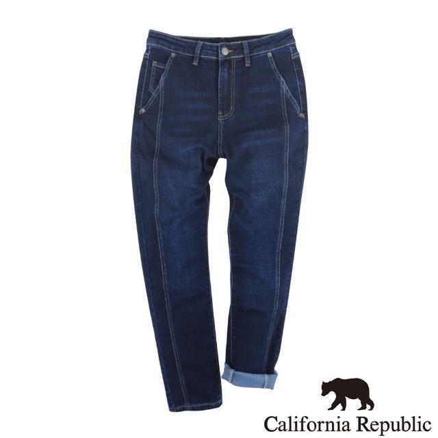【California Republic】修身車線丈青色男牛仔褲