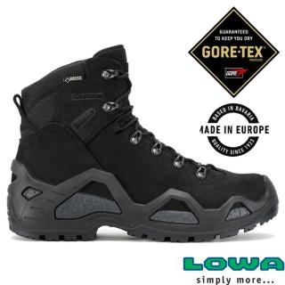 【LOWA】男 軍靴 歐洲製造 Z-6S GTX C 中筒超輕量全防水多功能登山軍用鞋.戰術靴(LW310688-0999 黑)