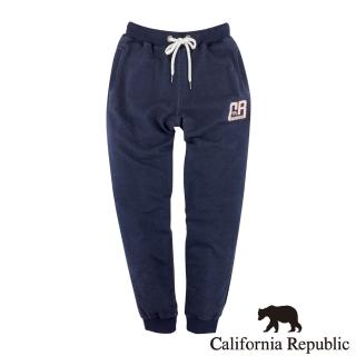 【California Republic】CR電繡布標丹寧風女束口棉褲