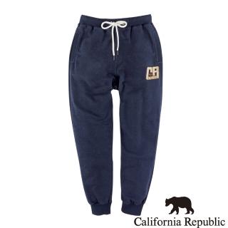 【California Republic】CR電繡布標丹寧風男束口棉褲