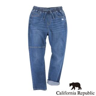 【California Republic】基本款灰藍色抽繩男牛仔褲