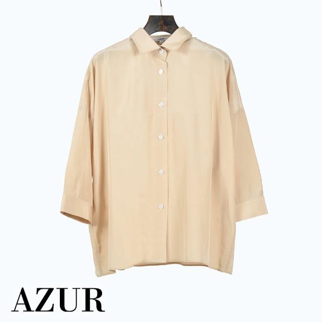 【AZUR】微寬版甜甜色休閒襯衫