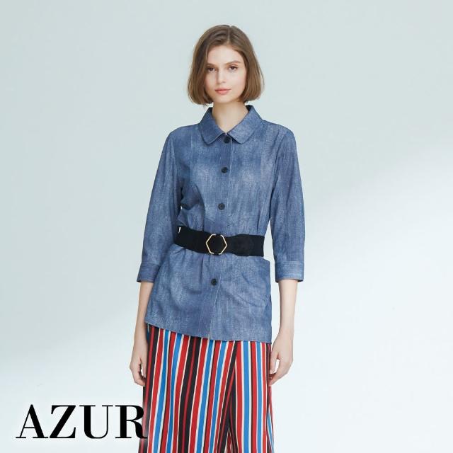 【AZUR】Casual Look刷色牛仔襯衫