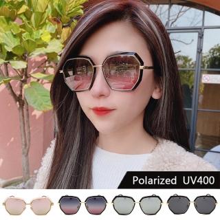 【SUNS】Polarized偏光太陽眼鏡 韓版潮流時尚墨鏡 多邊形鏡框 網紅款 S163