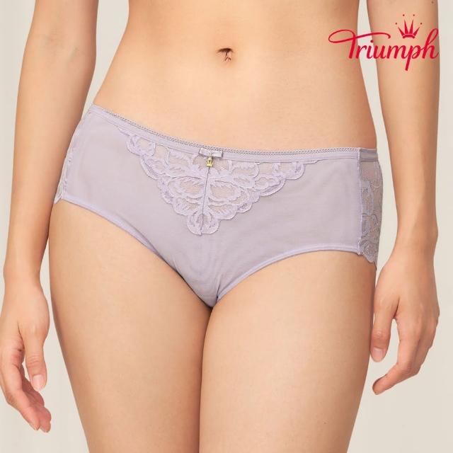 【Triumph 黛安芬】Premium 絢麗系列 蕾絲性感無痕中腰平口內褲 M-EL(華麗紫)