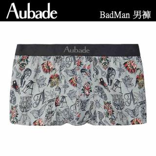 【Aubade】短版頂級莫代爾棉 彈性四角男褲 平口褲(印地安-2123)