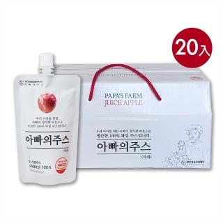 【韓國 YEONDOO FARM】PAPAS FARM 爸爸的農場蘋果汁100ml(20入盒裝)