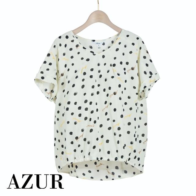 【AZUR】甜美法國派圓點造型上衣