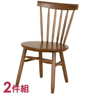 【NITORI 宜得利家居】◆實木餐椅2件組 NUTS TW MBR 橡膠木(NUTS)