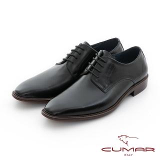 【CUMAR】商務菁英 經典造型輕量大底紳士鞋(黑色)