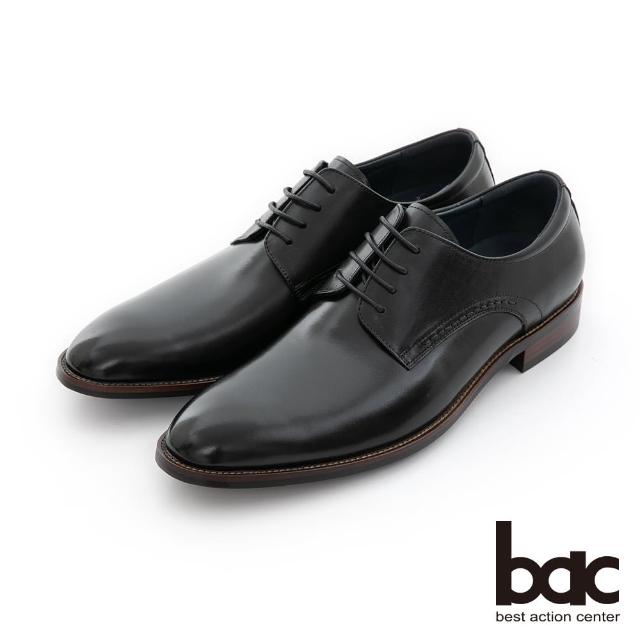 【bac】歐風紳仕 經典綁帶真皮紳士鞋(黑色)