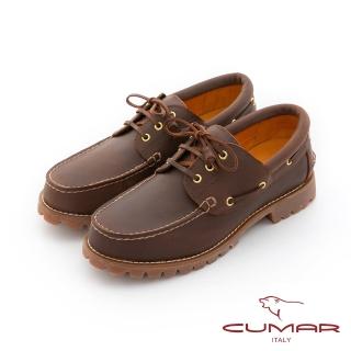【CUMAR】時尚流行 實穿百搭經典雷根鞋(棕色)